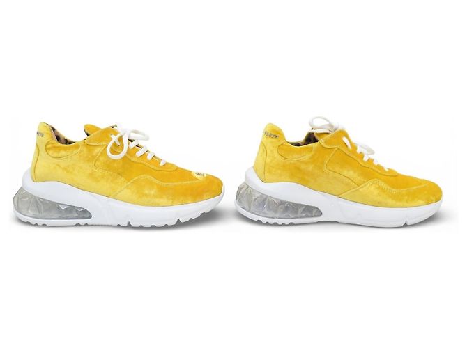 NEUE PHILIPP PLEIN RUNNER SAMT GELB GRÖSSE 37 IT 38 FR - Ansicht 3