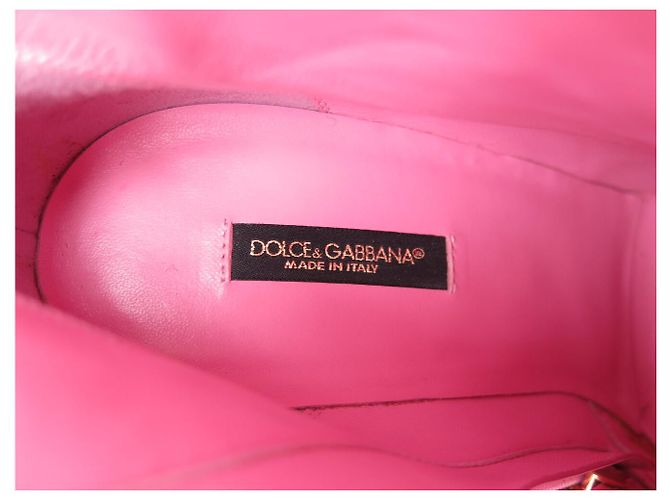 NUEVAS BOTAS DOLCE & GABBANA VALLEY DG KAROL 37.5 IT 38.5 FR Rosa - vista 10