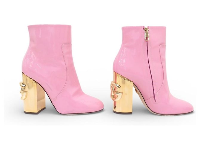 NUEVAS BOTAS DOLCE & GABBANA VALLEY DG KAROL 37.5 IT 38.5 FR Rosa - vista 3