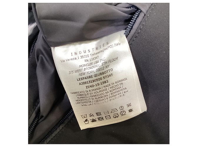 Cappotto imbottito Moncler in cotone nero - vista 13