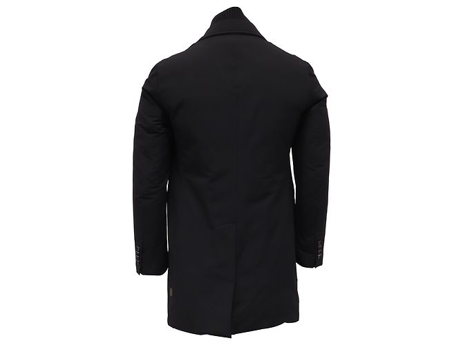 Cappotto imbottito Moncler in cotone nero - vista 4