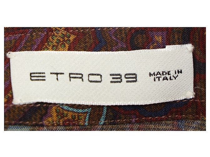 Chemise à imprimé paisley Etro en coton multicolore - vue 4