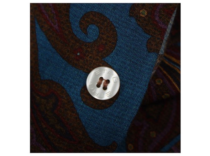 Chemise à imprimé paisley Etro en coton multicolore - vue 5