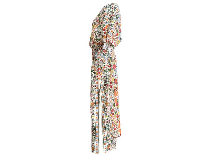 Tory Burch Printed Kaftan Maxi Dress in Multicolor Cotton - view 2