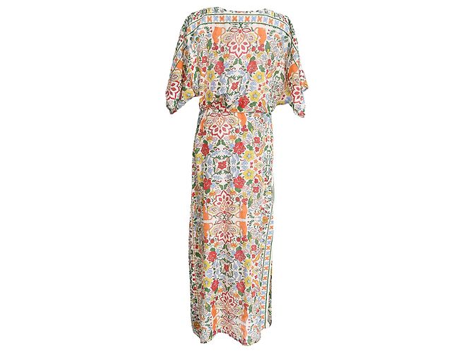 Tory Burch Printed Kaftan Maxi Dress in Multicolor Cotton - view 3