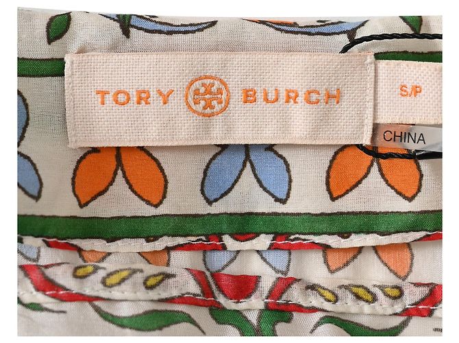 Tory Burch Printed Kaftan Maxi Dress in Multicolor Cotton - view 4