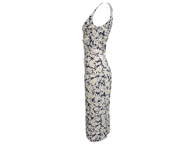 Vestido Midi Tie-Dye en Algodón Crema de Michael Kors Blanco Crudo - vista 2