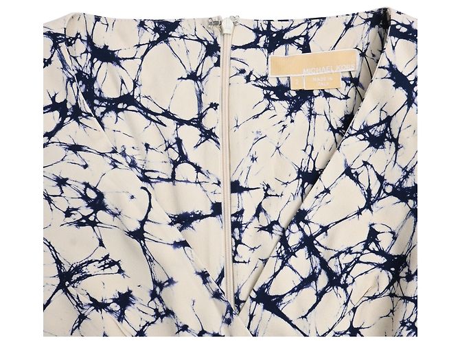 Vestido Midi Tie-Dye en Algodón Crema de Michael Kors Blanco Crudo - vista 4