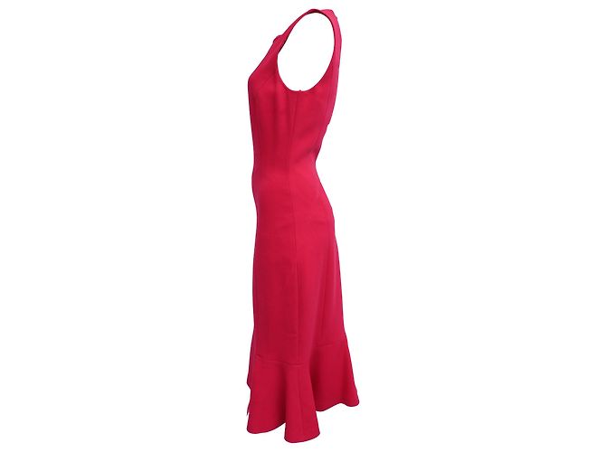 Vestido midi trompeta sin mangas en lana rosa de Michael Kors - vista 2