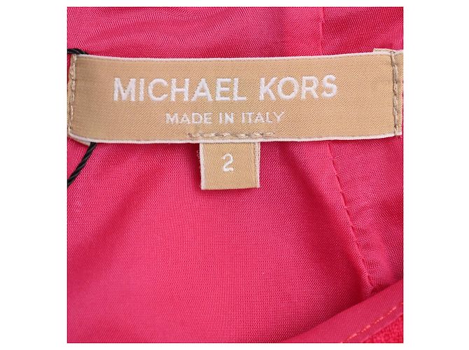 Vestido midi trompeta sin mangas en lana rosa de Michael Kors - vista 4