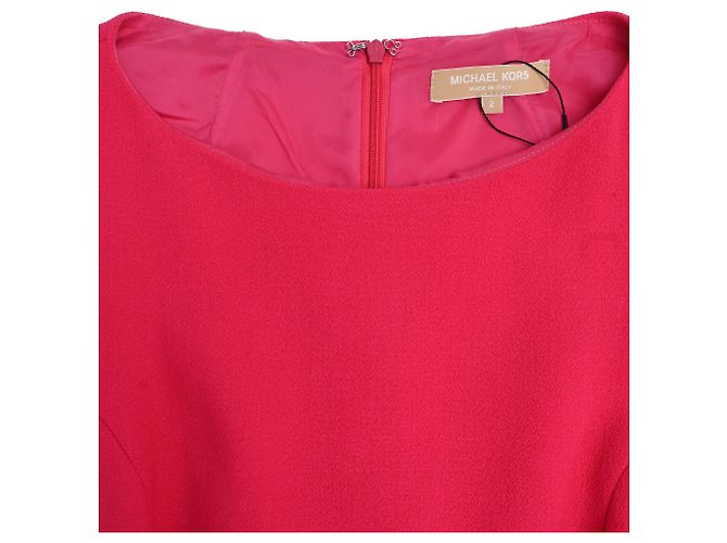 Vestido midi trompeta sin mangas en lana rosa de Michael Kors - vista 5