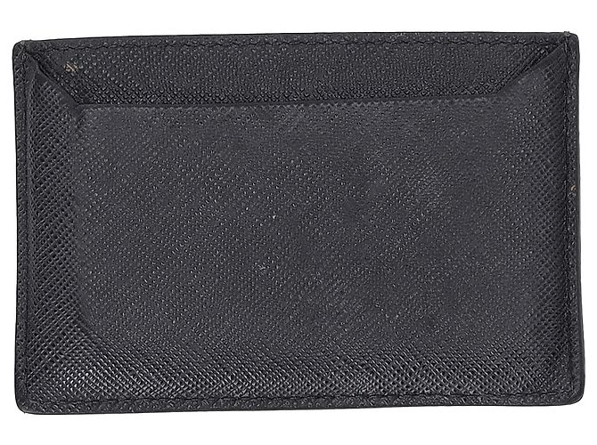 Tarjetero Lux Prada en cuero Saffiano negro - vista 2