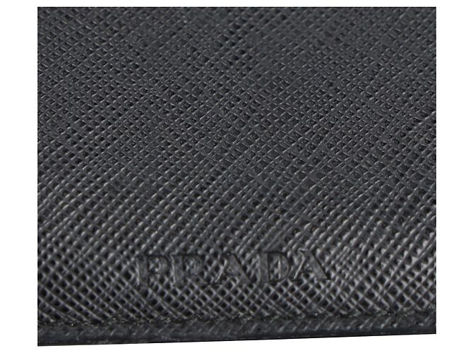 Tarjetero Lux Prada en cuero Saffiano negro - vista 4