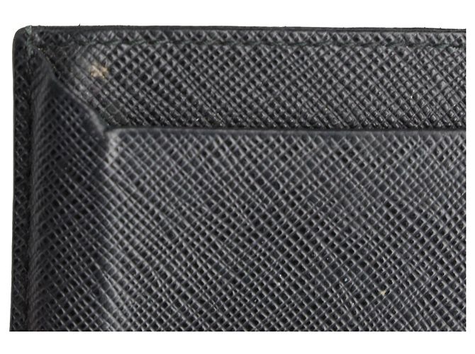 Tarjetero Lux Prada en cuero Saffiano negro - vista 5