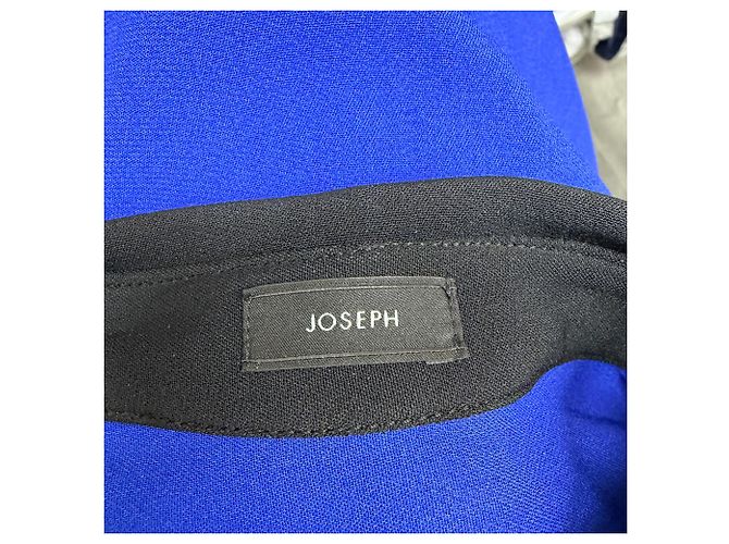Joseph Two Tone Button Down Blouse in Blue Viscose - view 4