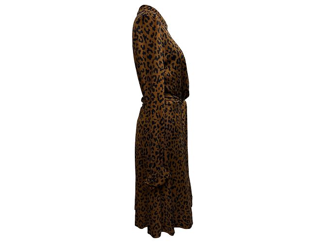 Vestido envolvente estampado en seda con estampado animal de Diane von Furstenberg - vista 2