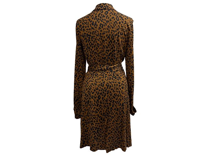 Vestido envolvente estampado en seda con estampado animal de Diane von Furstenberg - vista 3