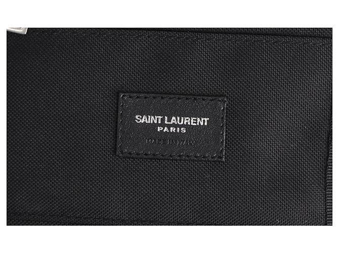 Saint Laurent Palm Tree Tri-Fold Wallet in Black Nylon - view 10