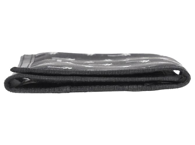 Saint Laurent Palm Tree Tri-Fold Wallet in Black Nylon - view 3