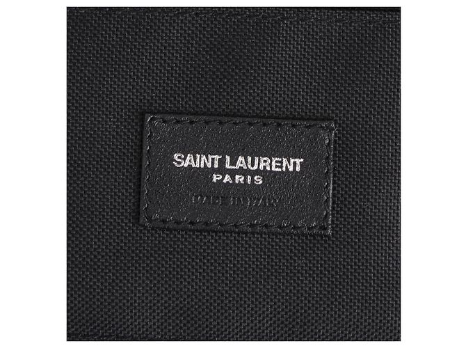 Saint Laurent Palm Tree Tri-Fold Wallet in Black Nylon - view 9