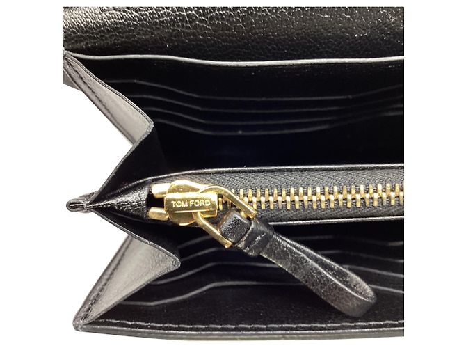 Borsa Clutch Natalia di Tom Ford in pelle nera Nero - vista 9