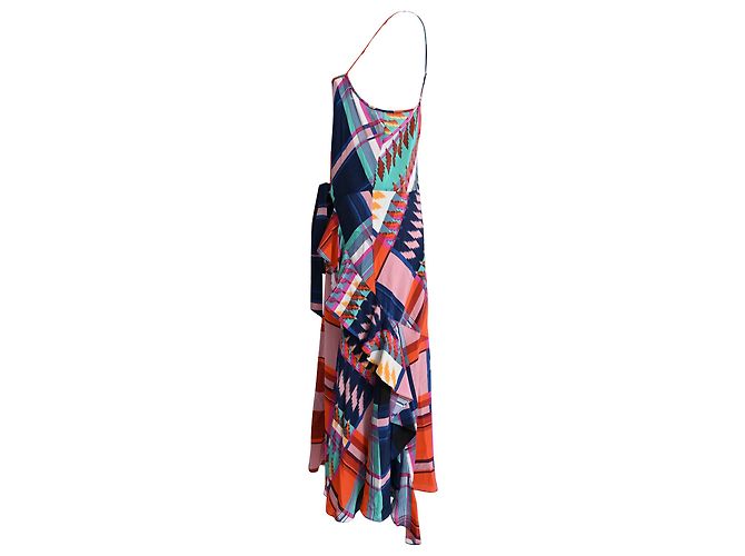 Abito midi senza maniche Josie in seta multicolore di Diane Von Furstenberg - vista 2