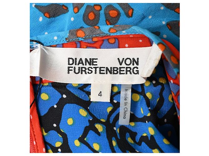 Abito Maxi in Seta Multicolore con Stampa Floreale di Diane Von Furstenberg - vista 4