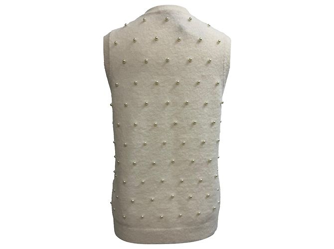 Gilet maglione in lana di alpaca crema Zimmermann Illuminate Bianco Crudo - vista 3