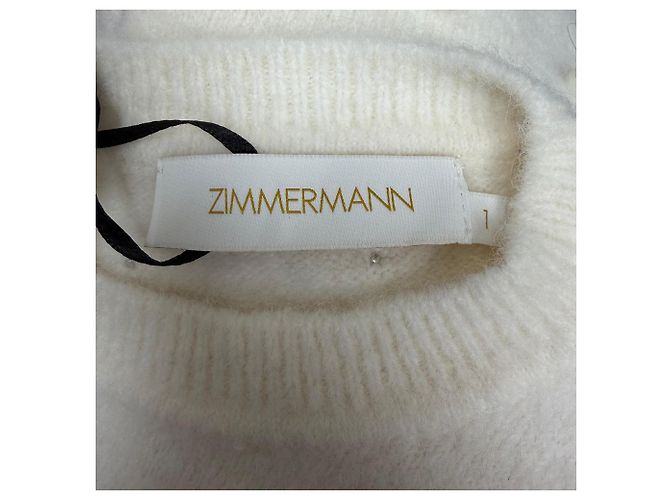Gilet maglione in lana di alpaca crema Zimmermann Illuminate Bianco Crudo - vista 4