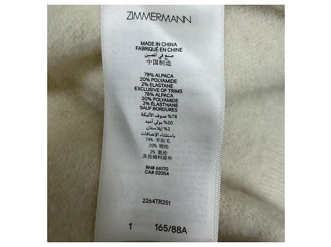 Gilet maglione in lana di alpaca crema Zimmermann Illuminate Bianco Crudo - vista 5