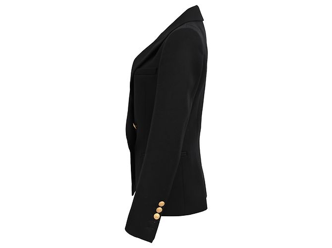 Doppelt gefütterte Blazer aus schwarzer Wolle Pierre Balmain - Ansicht 2