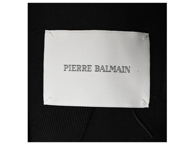 Doppelt gefütterte Blazer aus schwarzer Wolle Pierre Balmain - Ansicht 4