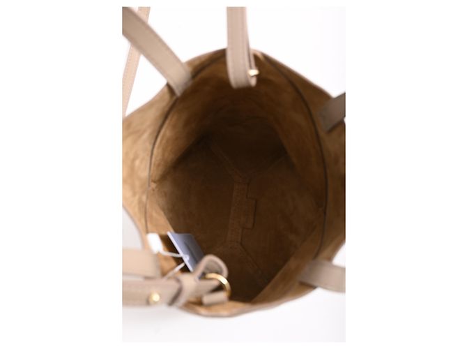 Borsa pieghevole Mini Puzzle Loewe in pelle di vitello beige - vista 10