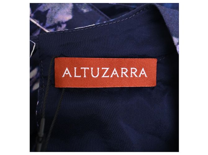 Vestido midi recortado en algodón azul marino con estampado Shibori de Altuzarra - vista 5