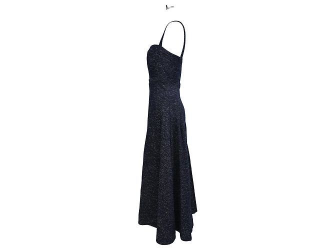 Autre Marque Vestido midi sin mangas Freya en denim azul marino de algodón de Emilia Wickstead - vista 2
