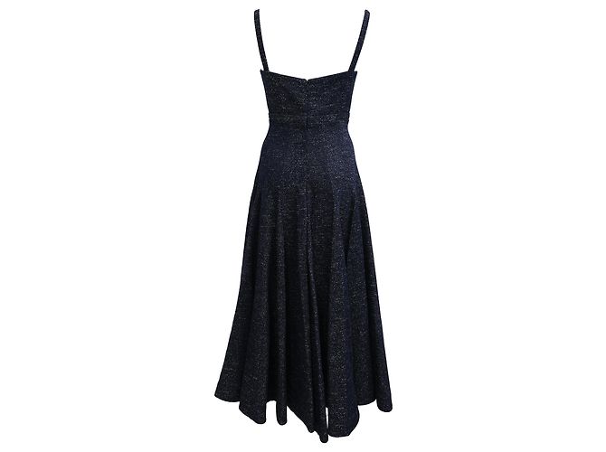 Autre Marque Vestido midi sin mangas Freya en denim azul marino de algodón de Emilia Wickstead - vista 3