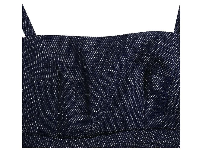 Autre Marque Vestido midi sin mangas Freya en denim azul marino de algodón de Emilia Wickstead - vista 4