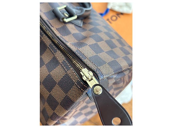 Louis Vuitton Borsa Speedy 35 Damier Ébène Marrone - vista 10