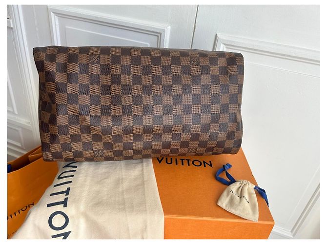 Louis Vuitton Borsa Speedy 35 Damier Ébène Marrone - vista 5