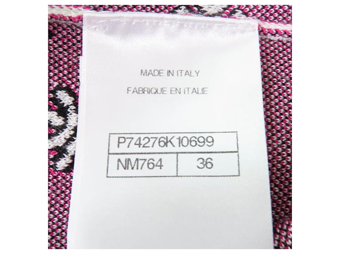 Timeless Chanel COCO Mark Seidenstrickpullover mit Halbzipper Weiß - Ansicht 7