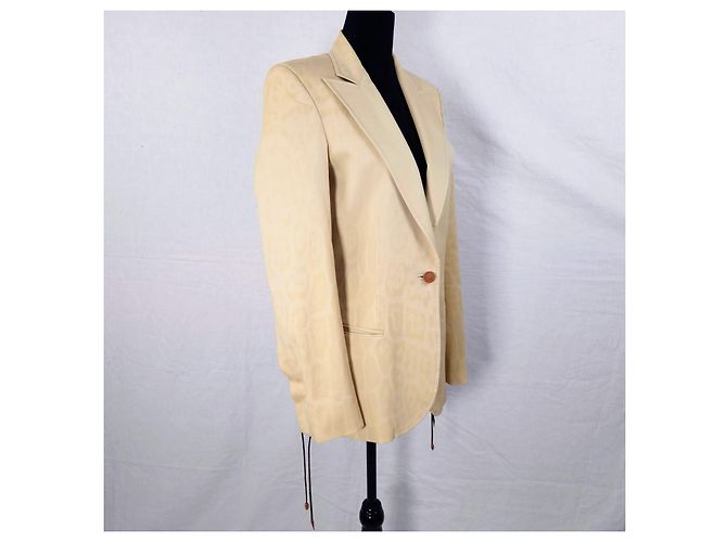 Roberto Cavalli Animalier Y2K Jacke Beige - Ansicht 4