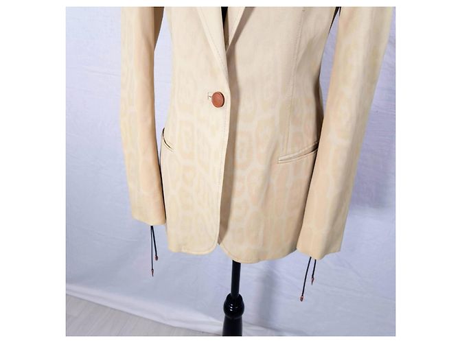 Roberto Cavalli Animalier Y2K Jacke Beige - Ansicht 6