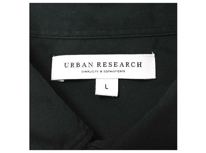 Autre Marque URBAN RESEARCH Camisa de botón de algodón oversized Negro - vista 3