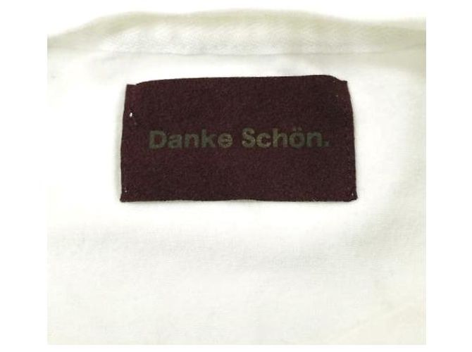 Autre Marque Camiseta oversize de Tencel y algodón Danke Schon Blanco - vista 3