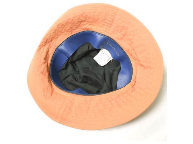 Autre Marque Cappello bucket in cotone twill con logo ricamato Etudes Studios Arancione - vista 7