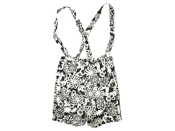 Autre Marque Short de algodão tudo em um Preto Branco - vista 2