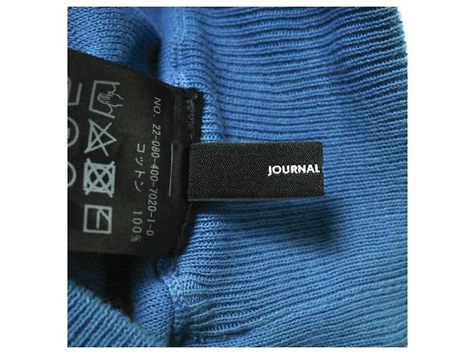 Autre Marque JOURNAL STANDARD High Twist Cotton Knit Pants Blue Turquoise - view 6