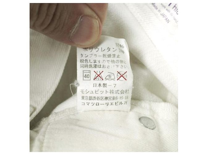 Autre Marque Pantalones de denim blanco Múnich Blanco roto - vista 10