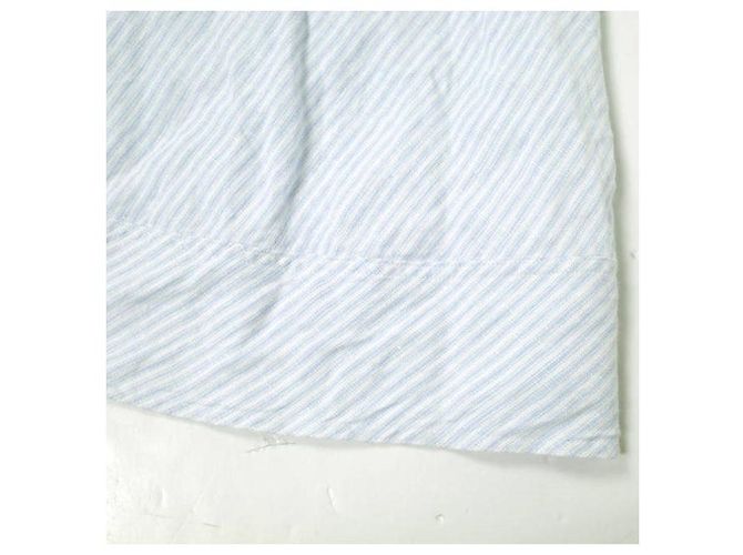 Falda de lino a rayas Polo Ralph Lauren Blanco Azul - vista 5
