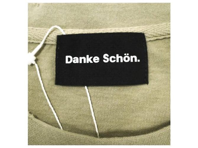 Autre Marque Danke Schon Active Dye Logo Cotton Short Sleeve T Shirt Beige - Ansicht 4